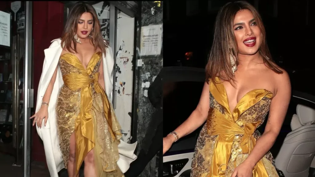 देशी गर्ल ने गोल्डन ड्रेस में ढहाया कहर, देखिए…..