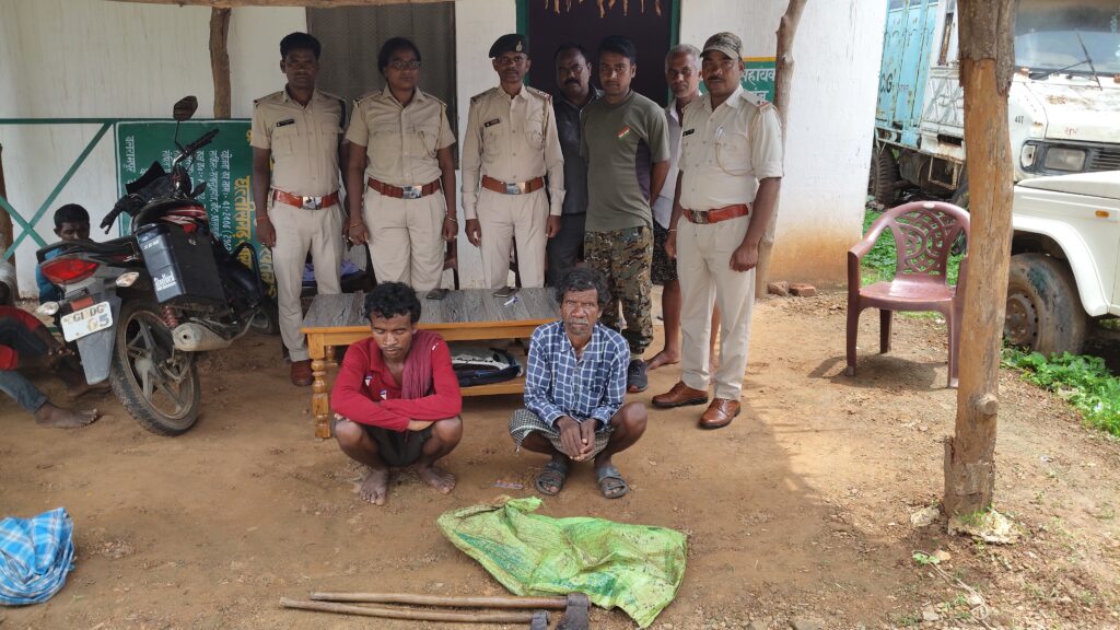 कोटरी का शिकार कर खा रहे थे मांस, दो गिरफ्तार