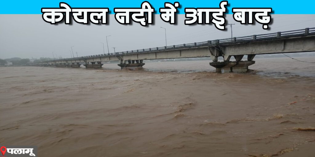 पलामू में कोयल और अमानत नदियां उफान पर, निचले इलाकों में बढ़ा खतरा