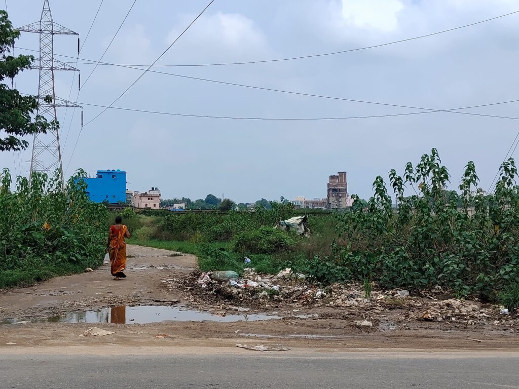 नेपाली कॉलोनी के मुहाने पर गंदगी का अंबार